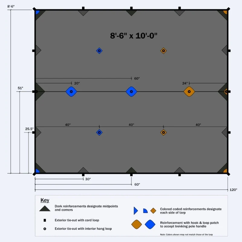 8'-6" x 10' Flat Tarp - Image 16