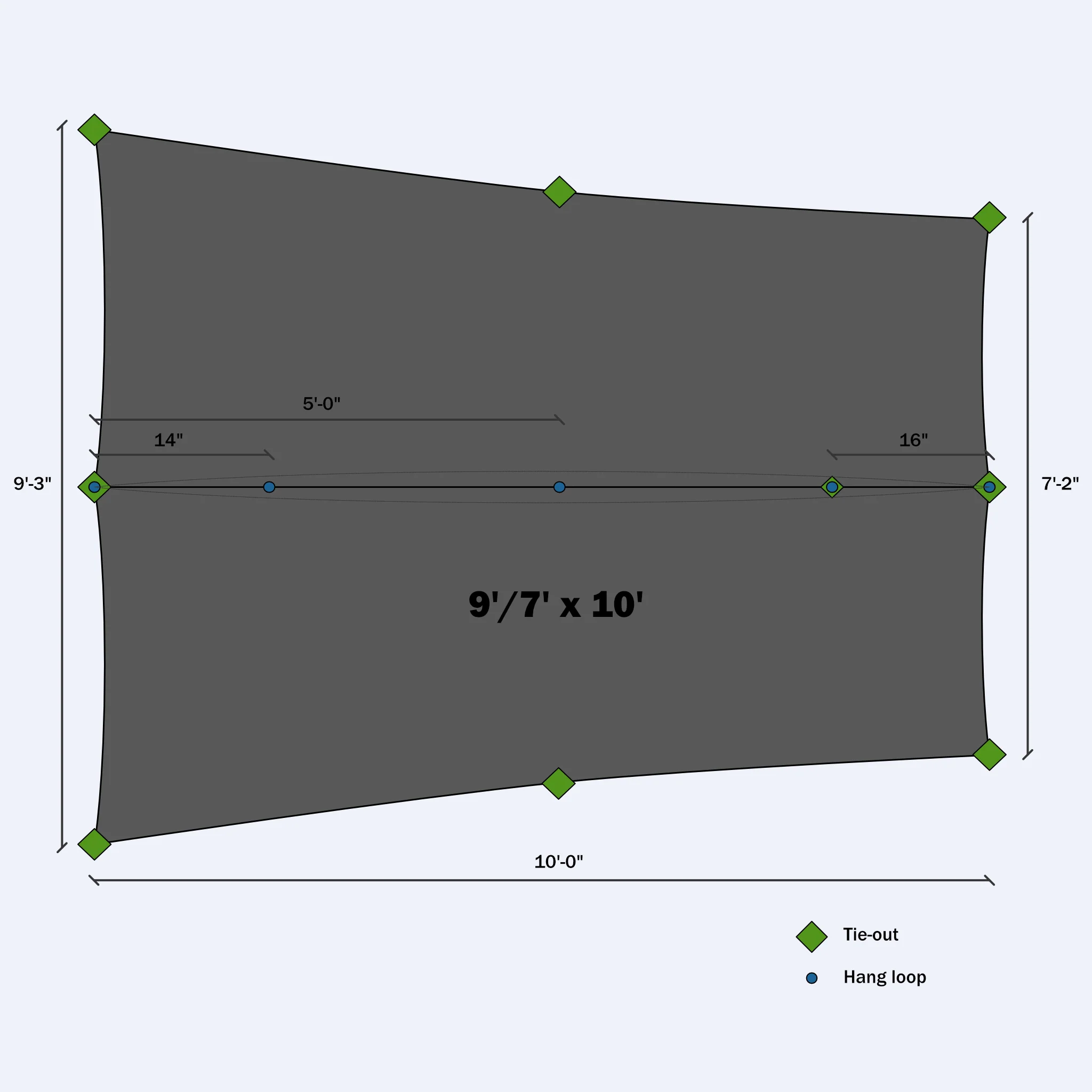 9'/7' Tapered Tarp - Image 10